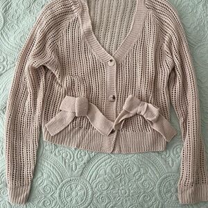 SHEIN Light Brown Knit Cardigan